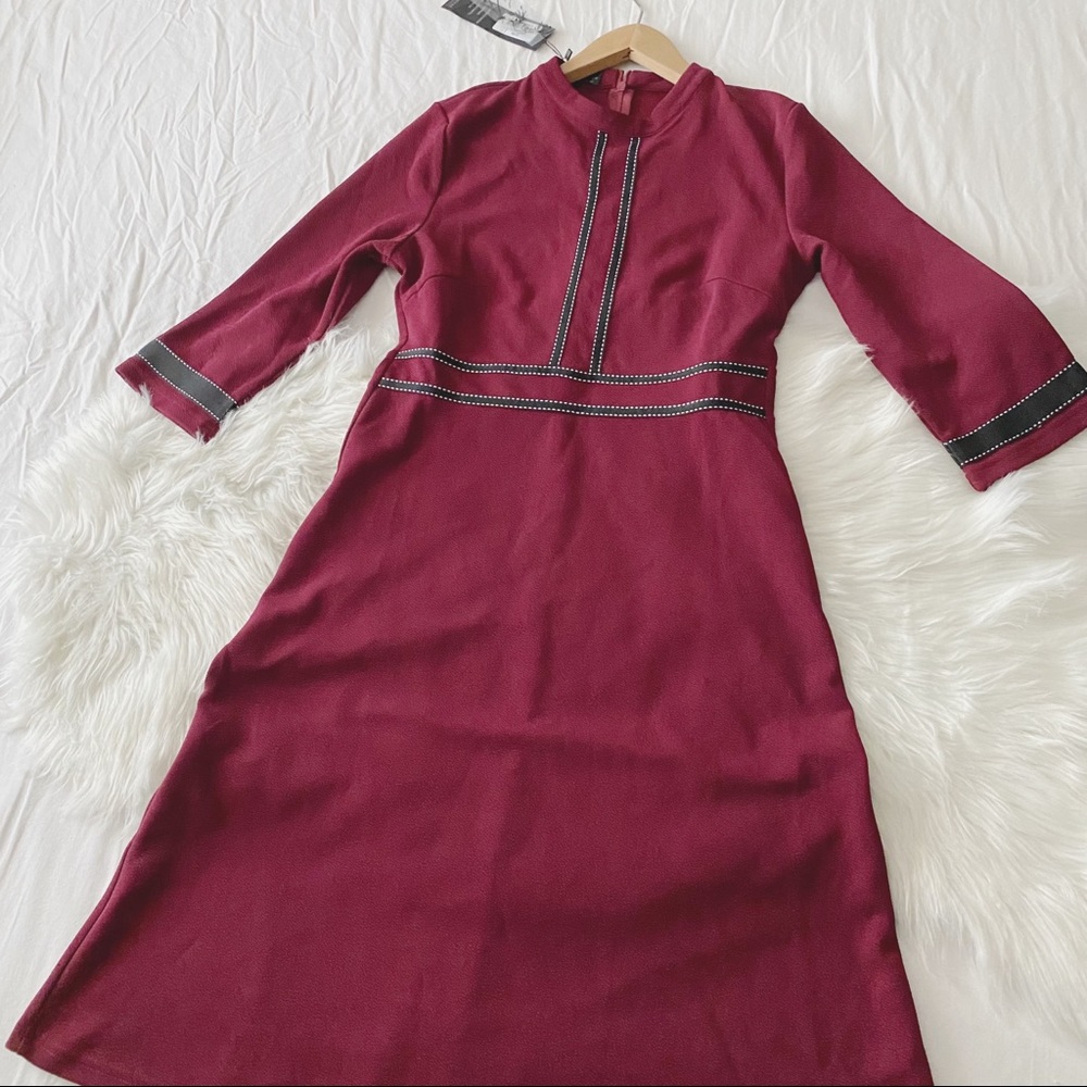 NEW • Maroon Midi Dress